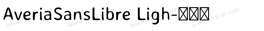 AveriaSansLibre Ligh字体转换